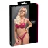 Cottelli Party - set sutien cu efect lucios - roșu - 80B/M