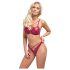 Cottelli Party - set de sutien cu efect strălucitor (roșu) - 85B/L