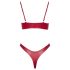 Cottelli Party - set sutien cu efect lucios - roșu - 85B/L