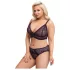 Cottelli Plus Size - Set sutien transparent cu model (mov)