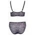 Cottelli Plus Size - Set sutien transparent cu model (mov)