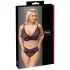 Cottelli Plus Size - Set sutien transparent cu model (mov) - 2XL