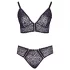 Cottelli Plus Size - Set sutien transparent cu model (mov) - 2XL