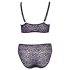 Cottelli Plus Size - set sutien transparent cu model (mov) - 4XL
