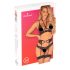 Obsessive Alessya - set lenjerie din dantelă (negru) - M/L