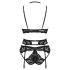 Obsessive Alessya - set lenjerie din dantelă (negru) - M/L
