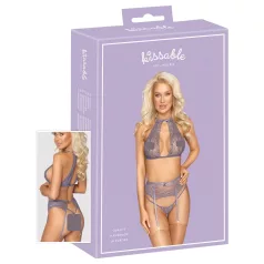 Kissable - set lenjerie din dantelă (mov) - L/XL
