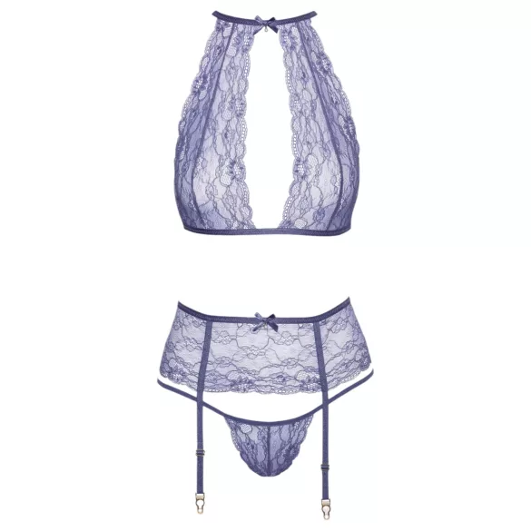 Kissable - set lenjerie din dantelă (mov) - L/XL