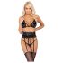 Sărutabil - set sutien cu curea talie (negru) - L/XL