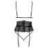 Sărutabil - set sutien cu curea talie (negru) - L/XL
