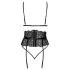 Sărutabil - set sutien cu curea talie (negru) - L/XL