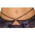 Cottelli - Set lenjerie 3 piese dantelă (negru-violet) - XL