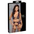 Cottelli Bondage - set lenjerie și cătușe (negru-violet) - XL