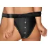 Cottelli Bondage - set sutien lucios cu cătușe (negru)