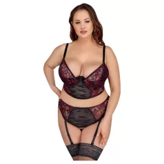 Cottelli Plus Size - set de sutien ajustabil (roșu)