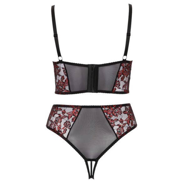 Cottelli Plus Size - set lenjerie sexy - mărime mare - roșu