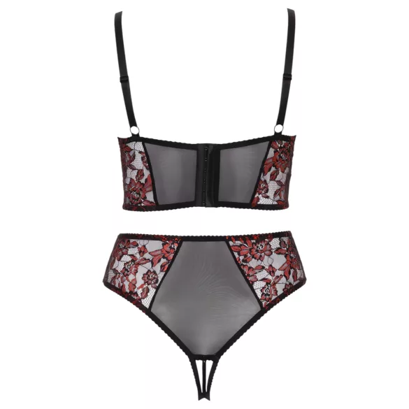 Cottelli Plus Size - set de sutien ajustabil (roșu)