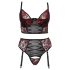 Cottelli Plus Size - set lenjerie sexy - mărime mare - roșu - 90C/XL