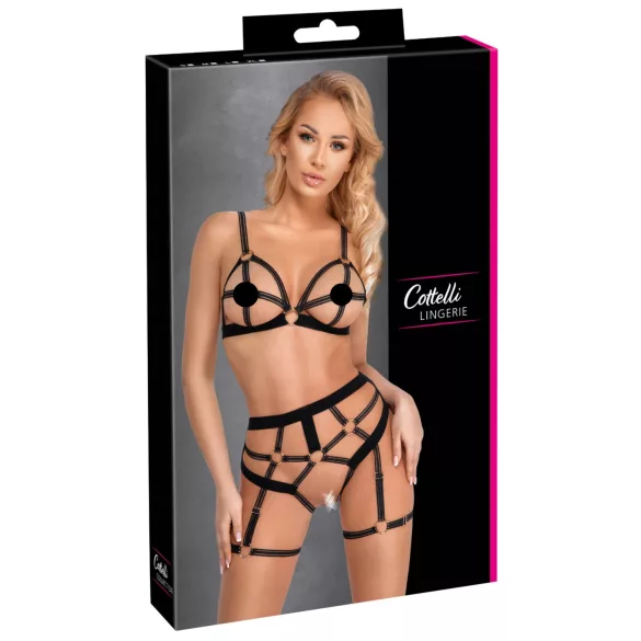 Cottelli - set hamuri pentru corp 2 piese - negru - XL