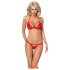 Set Obsessive 838-SET-3 - Sutien din dantelă cu bretele (roșu) - L/XL