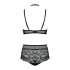 Obsessive Elizenes - set sutien transparent cu model (negru) - L/XL