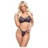 Set sultan: sutien cu șireturi, negru - Perfect pentru petreceri! - 85C/L