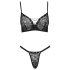 Set sultan: sutien cu șireturi, negru - Perfect pentru petreceri! - 85C/L