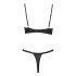 Set sultan: sutien cu șireturi, negru - Perfect pentru petreceri! - 85C/L