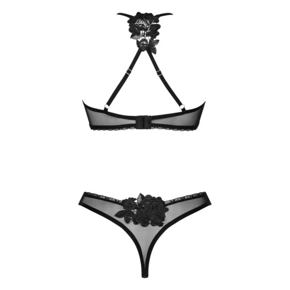 Obsessive - set lenjerie sutien - dantelă neagră - M/L