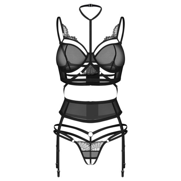 Obsessive Premisis - set lenjerie sexy - negru - L/XL