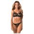 Obsessive - set lenjerie cu sutien cu bretele - negru