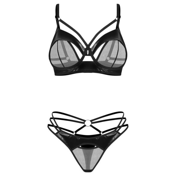 Obsessive - set lenjerie cu sutien cu bretele - negru
