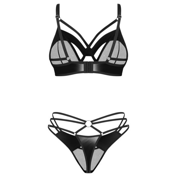 Obsessive - set lenjerie cu sutien cu bretele - negru