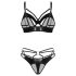 Obsessive - set lenjerie cu sutien cu bretele - negru