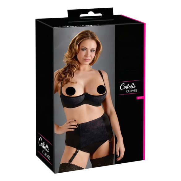 Cottelli Plus Size - sutien push-up (negru) - 85E