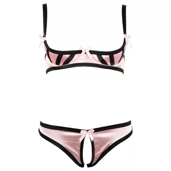 Cottelli - set lenjerie cu sutien decupat - dungi - 85B/L