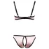 Cottelli - set lenjerie cu sutien decupat - dungi - 85B/L