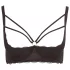 Cottelli Plus Size - sutien cu bretele și inele - negru