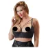 Cottelli Plus Size - sutien cu bretele și inele - negru - 95F