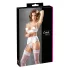 Cottelli - set bustier cu dantelă și șnur - alb - 80B/M
