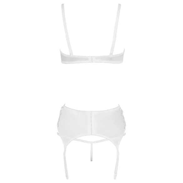 Cottelli - set bustier cu dantelă și șnur - alb - 80B/M