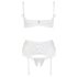 Cottelli - set ridicare bust cu dantelă și șireturi (alb) - 85B/L
