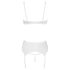 Cottelli - set ridicare bust cu dantelă și șireturi (alb) - 85B/L