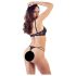 Cottelli - sutien cu inele și tanga negru seducător - 85B/L