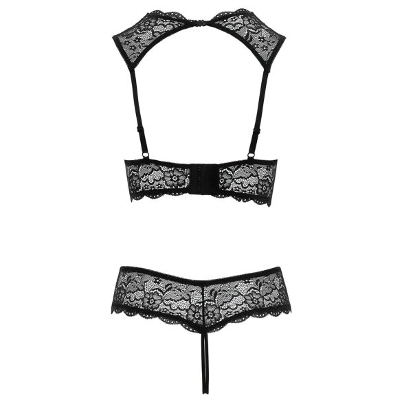 Cottelli - set lenjerie cu sutien deschis - negru