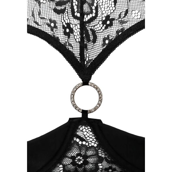 Cottelli - set lenjerie cu sutien deschis - negru - 80B/M