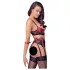 Cottelli Bondage - Set lenjerie fantezie cu dantelă roșu - sutien push-up - L