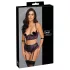 Cottelli Bondage - set sutien și cătușe pentru brațe (negru-mov) - XL