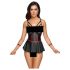 Cottelli Bondage - set strălucitor și cătușe pentru brațe (negru)