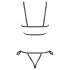 Cottelli Bondage - ham de corp bikini decorativ lucios - negru